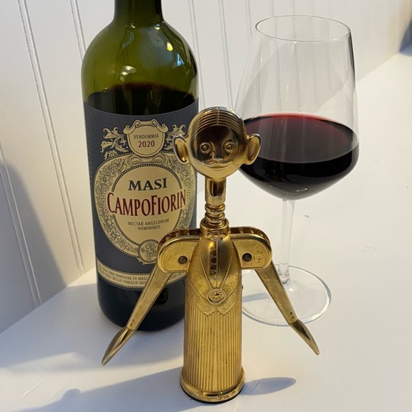 Vintage 1983 metal gold tone Pierre the Sommelier corkscrew, made in Italy - Picture 2 of 11